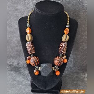 Handcrafted African Inspired Chunky Statement Necklace